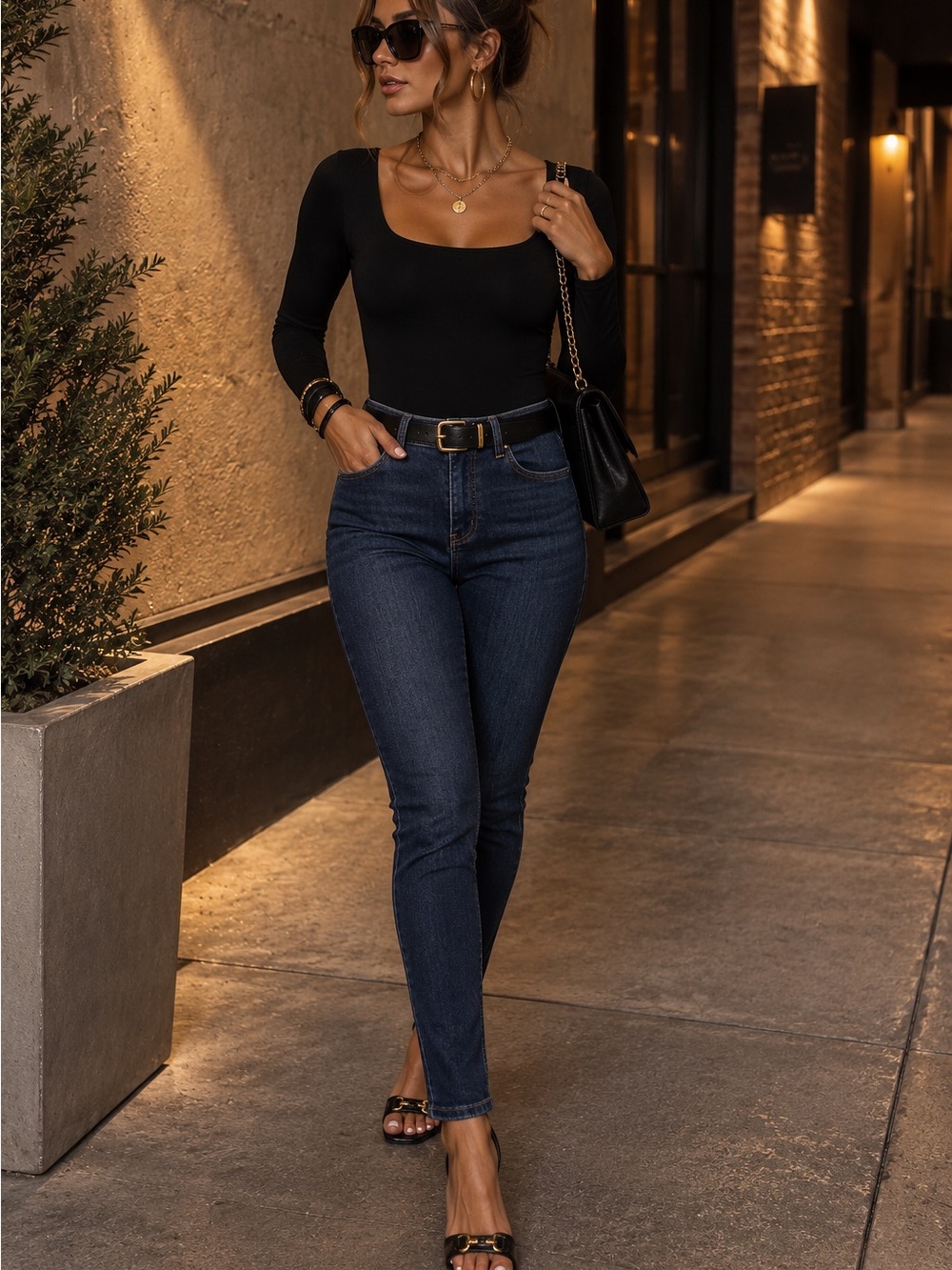 Levi's Dark Blue High-Rise Skinny Jeans for Women